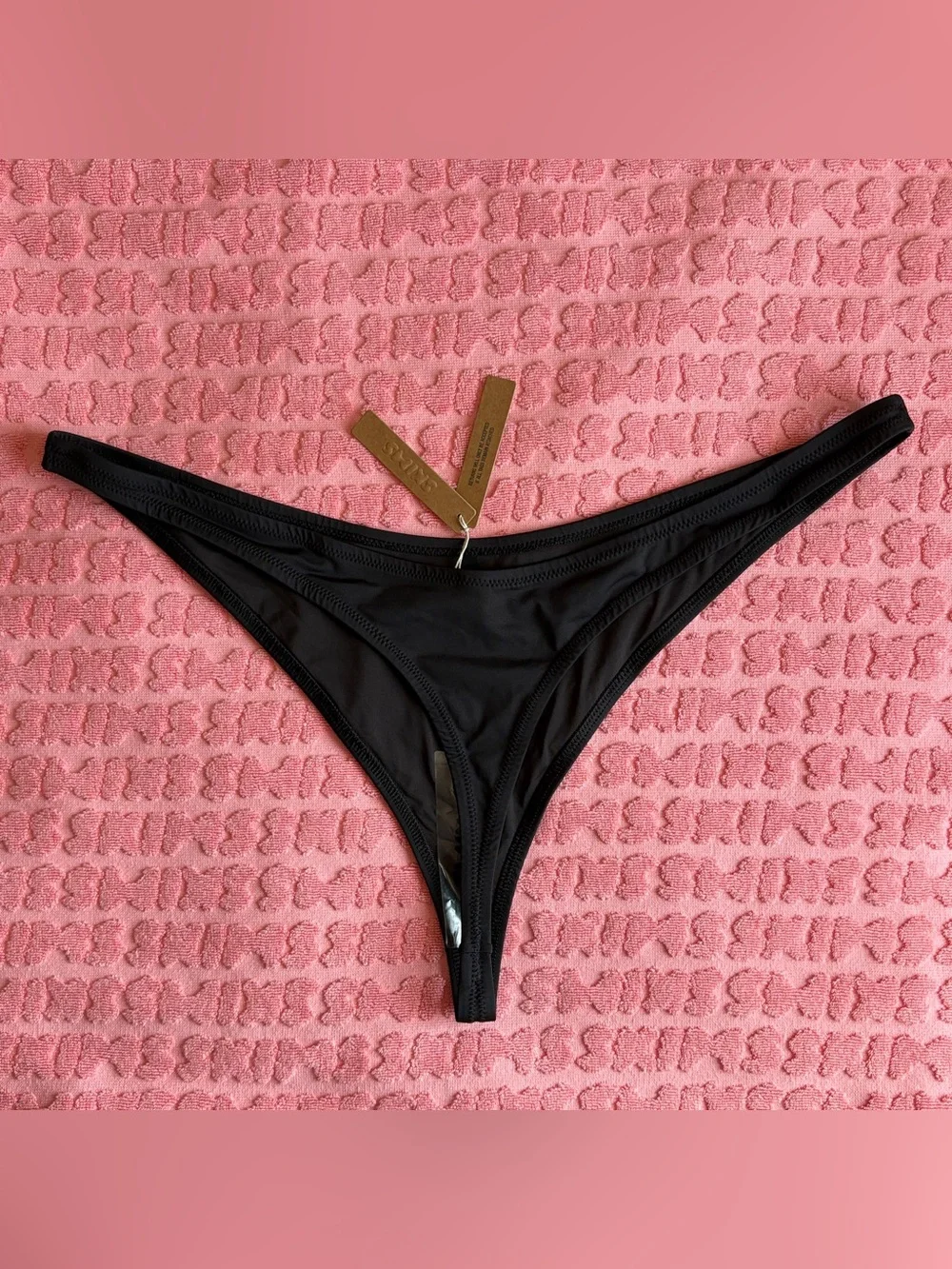 SKIMS Recycled Swim Thong Bikini Bottom | Gunmetal | 3X | NWT 🏷️